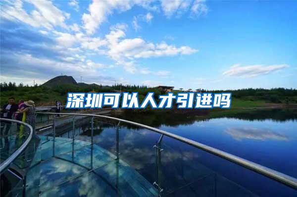 深圳可以人才引进吗