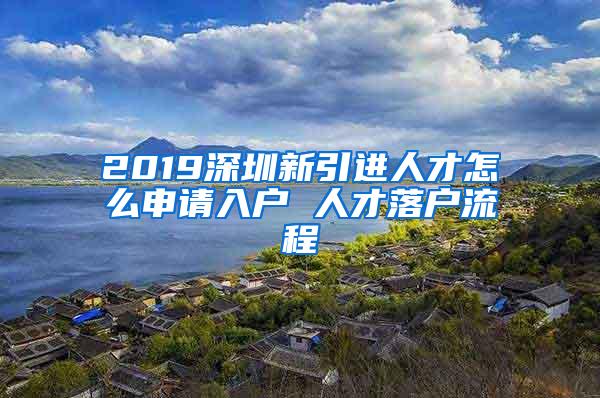 2019深圳新引进人才怎么申请入户 人才落户流程