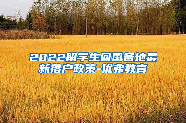 2022留学生回国各地最新落户政策-优弗教育