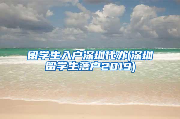 留学生入户深圳代办(深圳留学生落户2019)