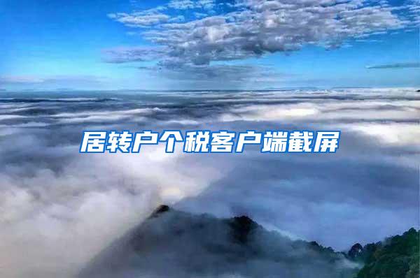 居转户个税客户端截屏