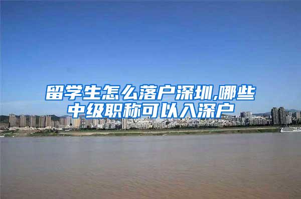 留学生怎么落户深圳,哪些中级职称可以入深户
