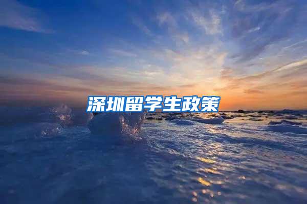 深圳留学生政策