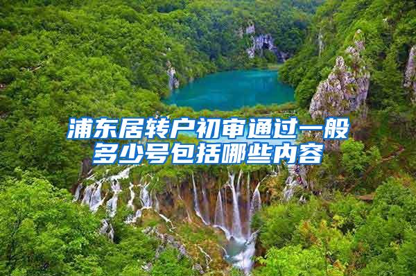 浦东居转户初审通过一般多少号包括哪些内容