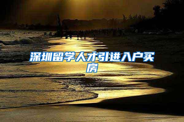 深圳留学人才引进入户买房