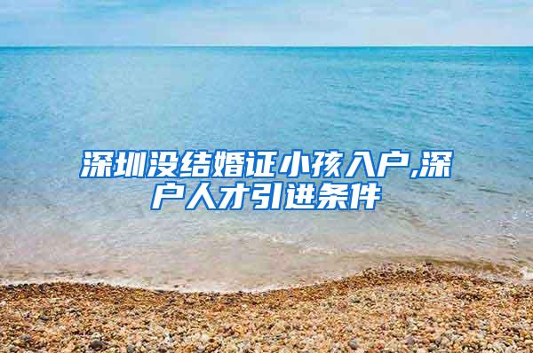 深圳没结婚证小孩入户,深户人才引进条件