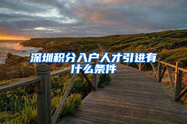 深圳积分入户人才引进有什么条件