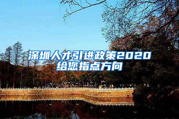 深圳人才引进政策2020给您指点方向