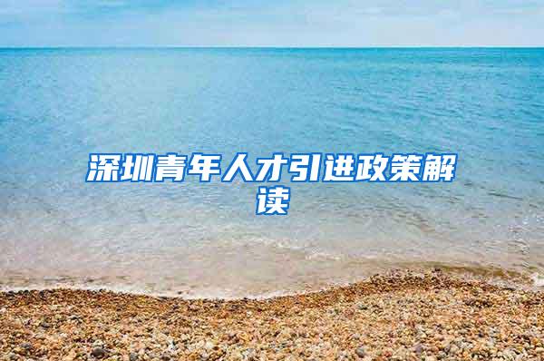 深圳青年人才引进政策解读