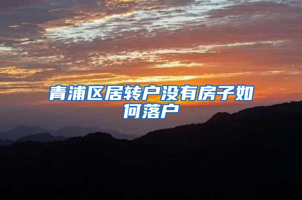 青浦区居转户没有房子如何落户