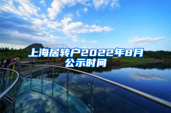 上海居转户2022年8月公示时间