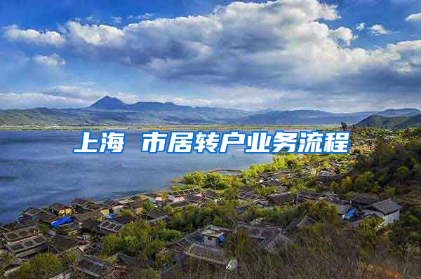 上海 市居转户业务流程