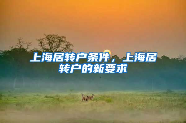 上海居转户条件，上海居转户的新要求