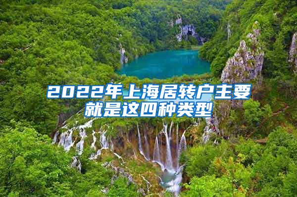 2022年上海居转户主要就是这四种类型
