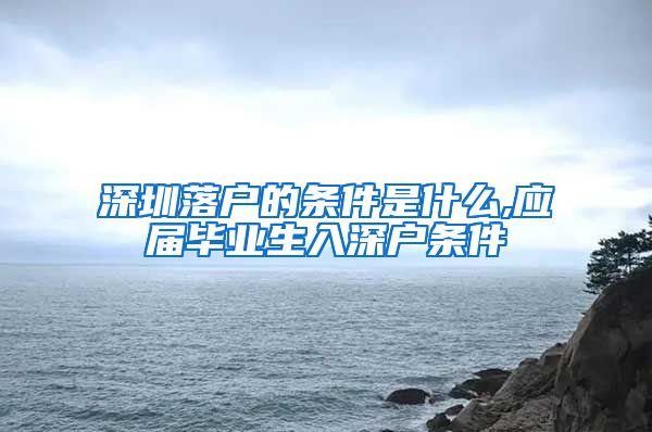 深圳落户的条件是什么,应届毕业生入深户条件
