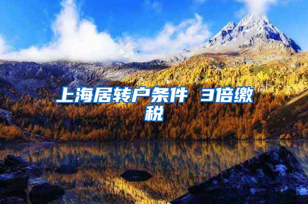 上海居转户条件 3倍缴税