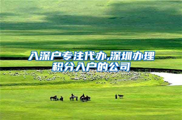 入深户专注代办,深圳办理积分入户的公司