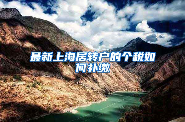 最新上海居转户的个税如何补缴