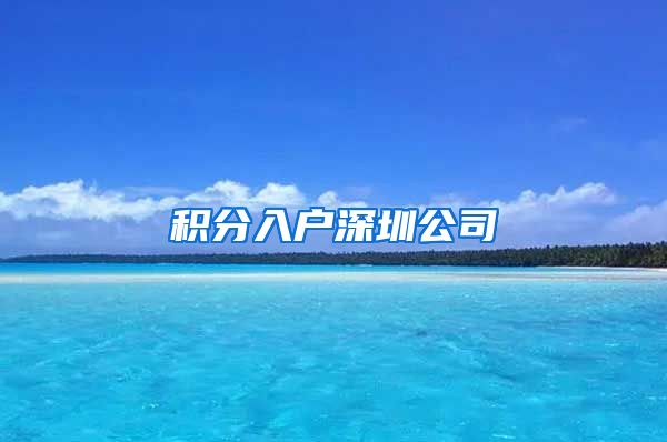 积分入户深圳公司