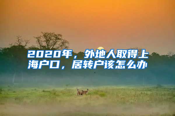2020年，外地人取得上海户口，居转户该怎么办