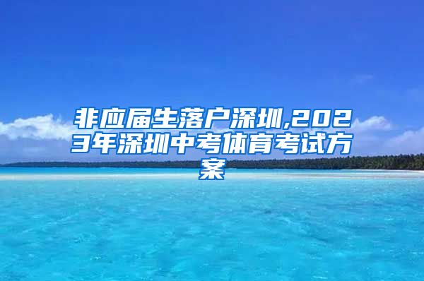 非应届生落户深圳,2023年深圳中考体育考试方案