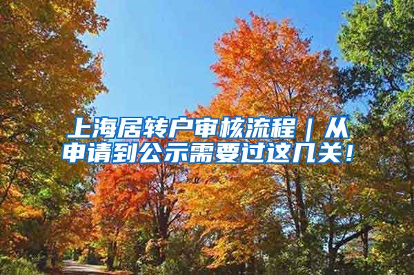 上海居转户审核流程｜从申请到公示需要过这几关！