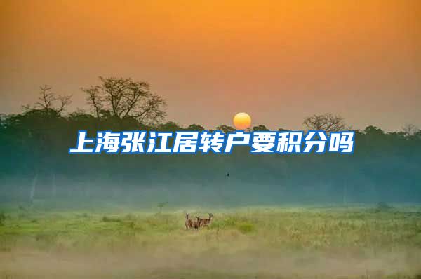 上海张江居转户要积分吗
