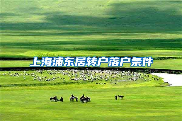 上海浦东居转户落户条件
