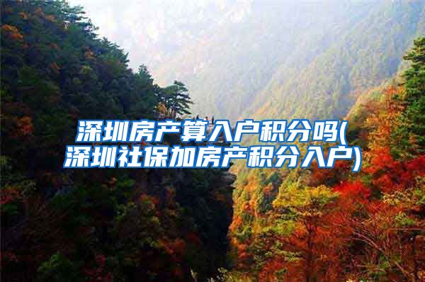 深圳房产算入户积分吗(深圳社保加房产积分入户)