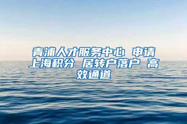 青浦人才服务中心 申请上海积分 居转户落户 高效通道
