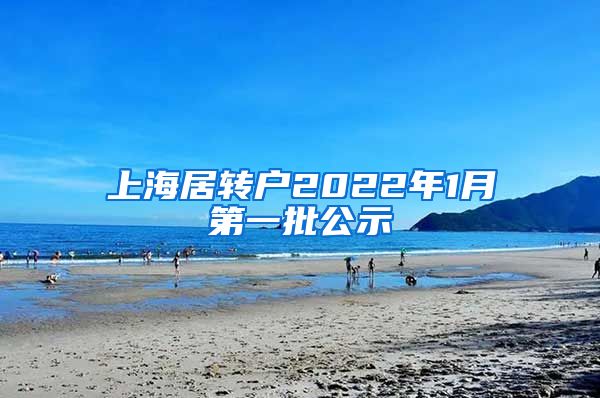 上海居转户2022年1月第一批公示