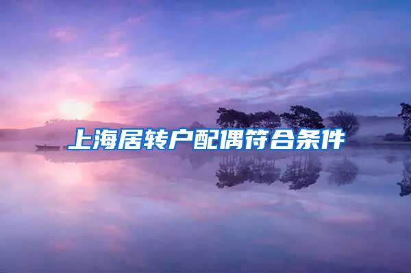 上海居转户配偶符合条件