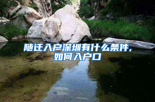 随迁入户深圳有什么条件,如何入户口