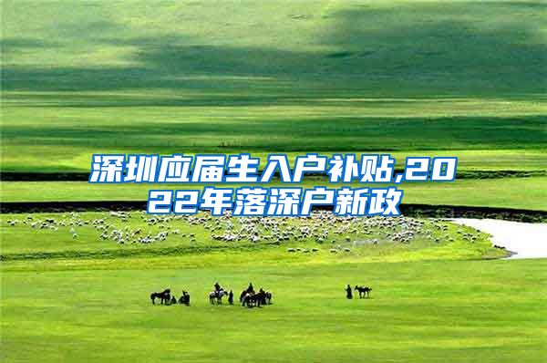 深圳应届生入户补贴,2022年落深户新政