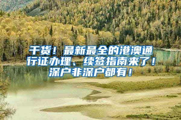 干货！最新最全的港澳通行证办理、续签指南来了！深户非深户都有！