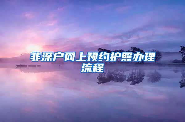 非深户网上预约护照办理流程