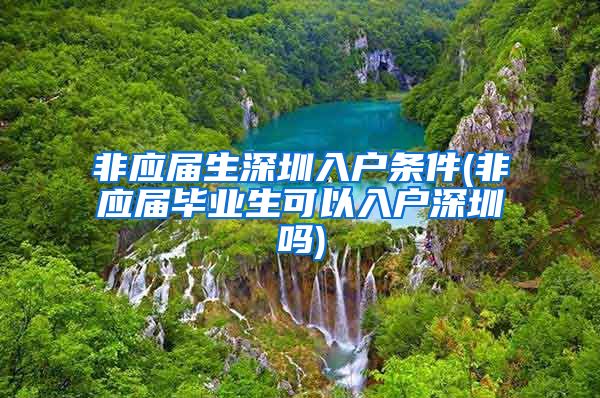 非应届生深圳入户条件(非应届毕业生可以入户深圳吗)
