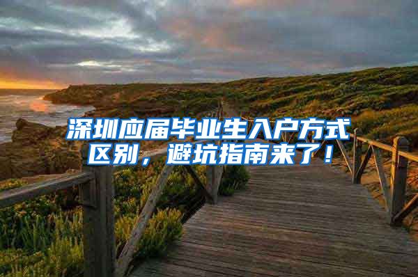 深圳应届毕业生入户方式区别，避坑指南来了！