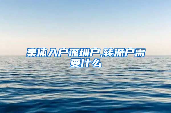 集体入户深圳户,转深户需要什么
