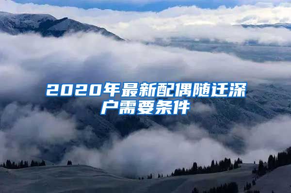2020年最新配偶随迁深户需要条件