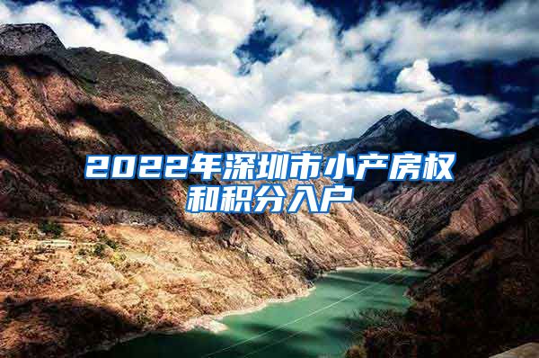 2022年深圳市小产房权和积分入户