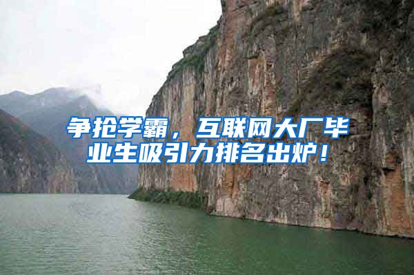 争抢学霸，互联网大厂毕业生吸引力排名出炉！