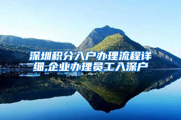 深圳积分入户办理流程详细,企业办理员工入深户