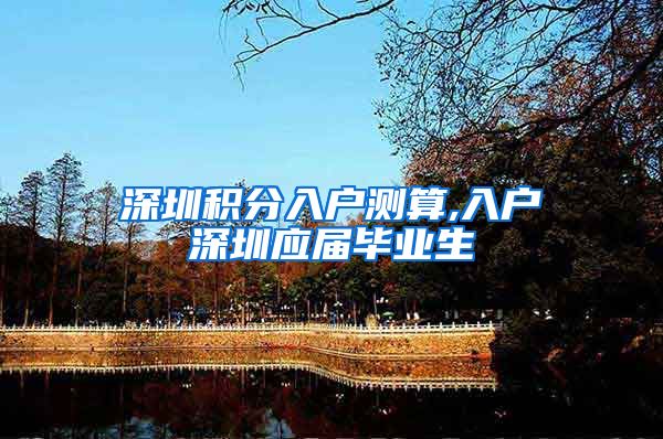 深圳积分入户测算,入户深圳应届毕业生