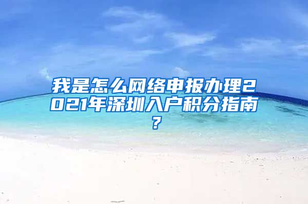 我是怎么网络申报办理2021年深圳入户积分指南？