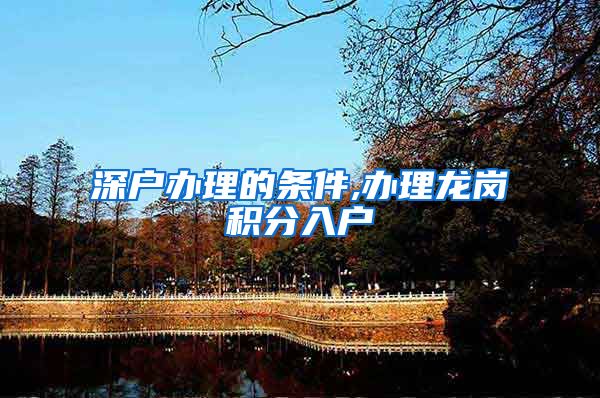 深户办理的条件,办理龙岗积分入户