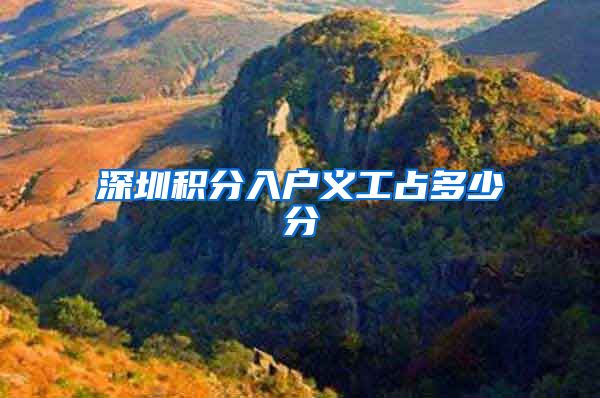 深圳积分入户义工占多少分