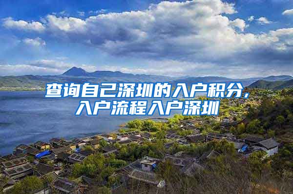 查询自己深圳的入户积分,入户流程入户深圳
