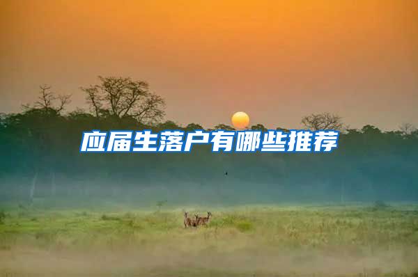 应届生落户有哪些推荐