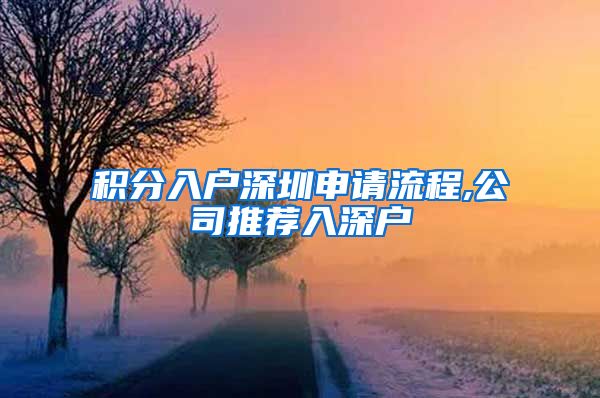 积分入户深圳申请流程,公司推荐入深户